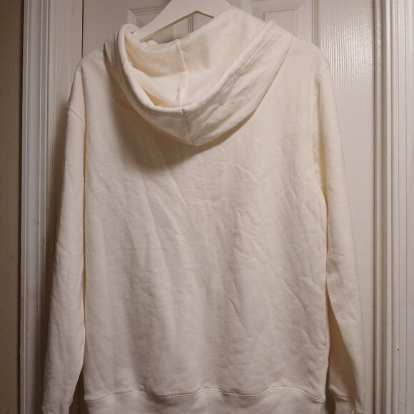 Tim BURTON NIGHTMARE BEFORE Christmas White Graphic Hoodie Sweatshirt Sz.L - Picture 4 of 5